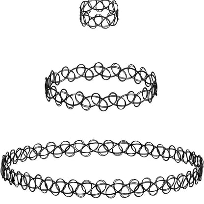 Women's Punk Style Choker Necklace & Bracelet & Ring, Fashion Jewelry for Party, Daily Clothing Decor, Trendy All-match & Exquisite Jewelry for Birthday Gift, Fashionable Matching Jewelry Set, Jewellery Gift Set