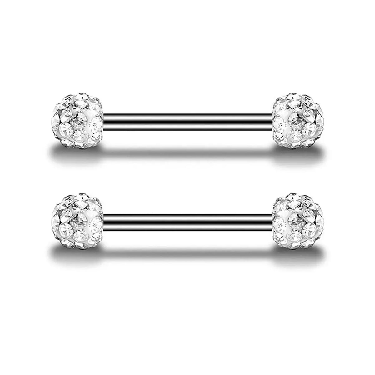 Luxury Titanium Steel Tongue Piercing Jewelry for Women, Engraved Diamond Design, Glossy Polished Finish, Elegant Daily Accessory, Body Jewelry, Bernay Tongue Ring, Body Jewellery