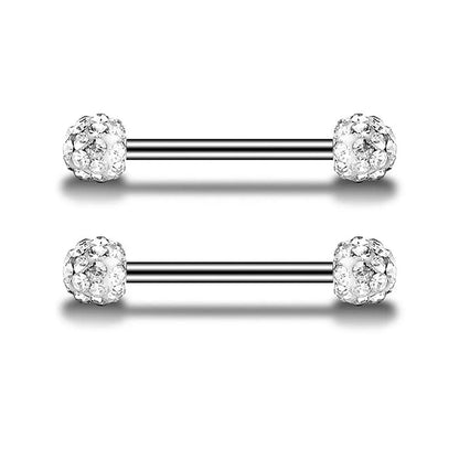 Luxury Titanium Steel Tongue Piercing Jewelry for Women, Engraved Diamond Design, Glossy Polished Finish, Elegant Daily Accessory, Body Jewelry, Bernay Tongue Ring, Body Jewellery