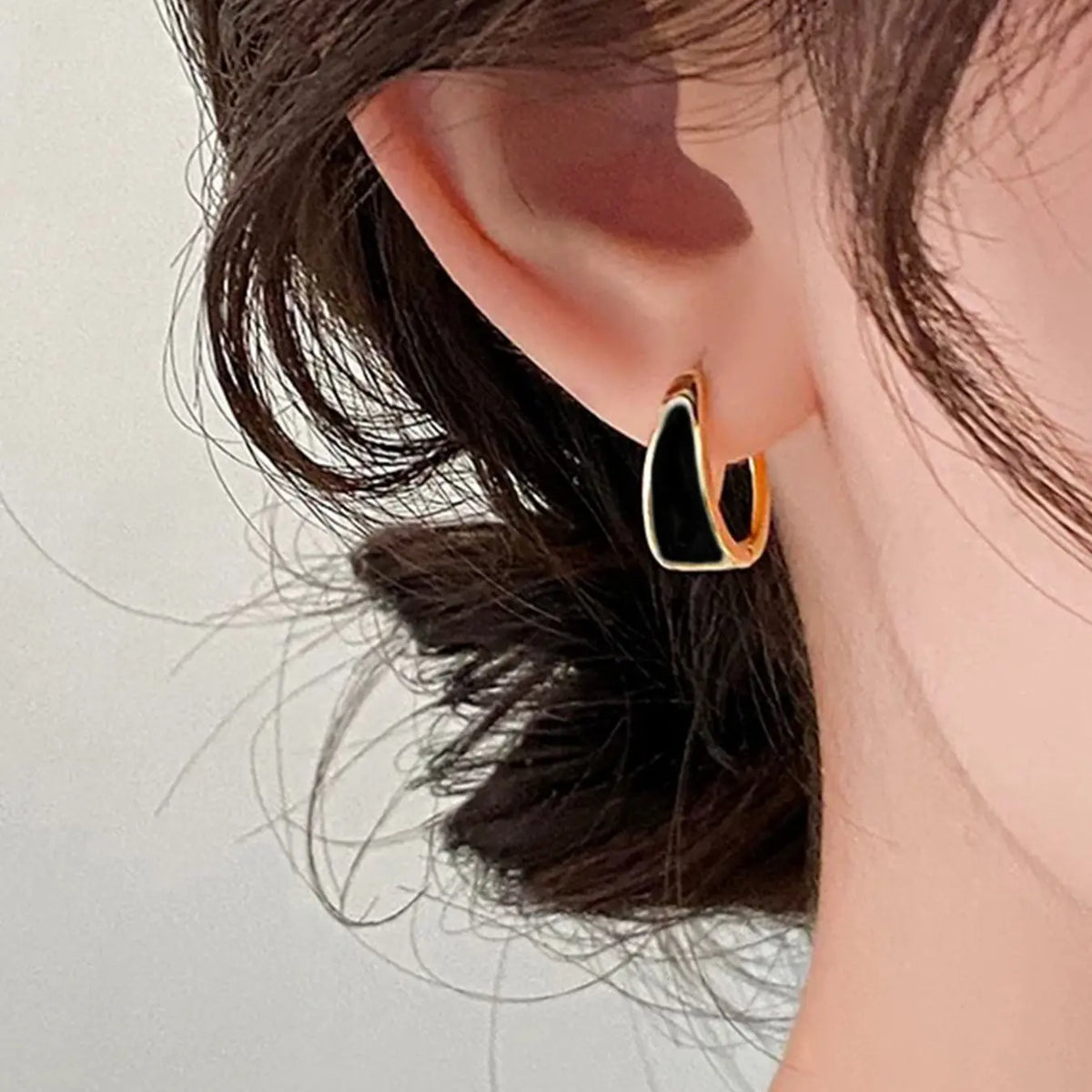 Women's Elegant Hoop Earrings, Minimalist Earrings, Fashionable Earrings, Simple Geometric Fashion Design, Perfect for Daily Wear & Parties, All-Season Accessory, Fashionable Jewelry Accessories, Circular Hoop Earrings
