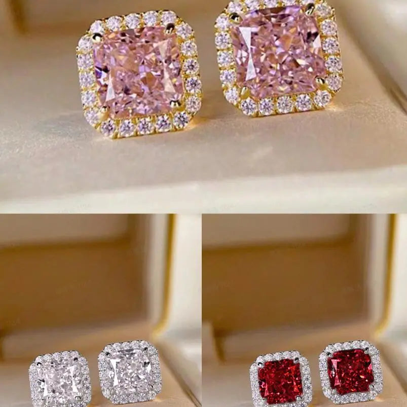Fashion Elegant Rhinestone Decorated Stud Earrings, Casual Jewelry for Women, Trendy Accessories for Party and Daily Life, Studs Earrings