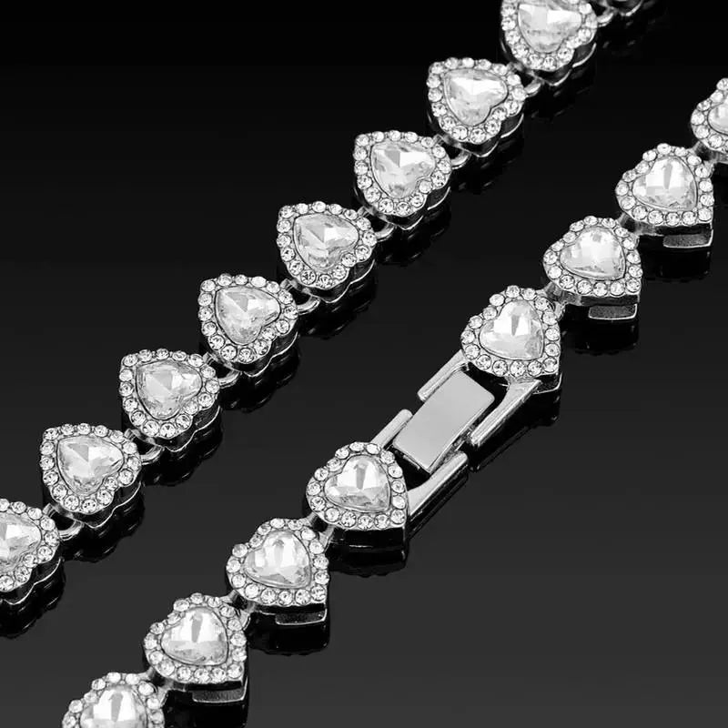 Women's 2-Pcs Heart Cuban Link Matching Necklaces Set with Pendants - Gold Choker Chains Set, Casual Party Birthday Jewelry for Women, Sports & Outdoor Camping Hammock Accessory