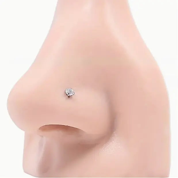 6pcs Sets Nose Ring Stud 20g 2-3mm Round Nose Stud Piercing Jewelry S Shaped Screw