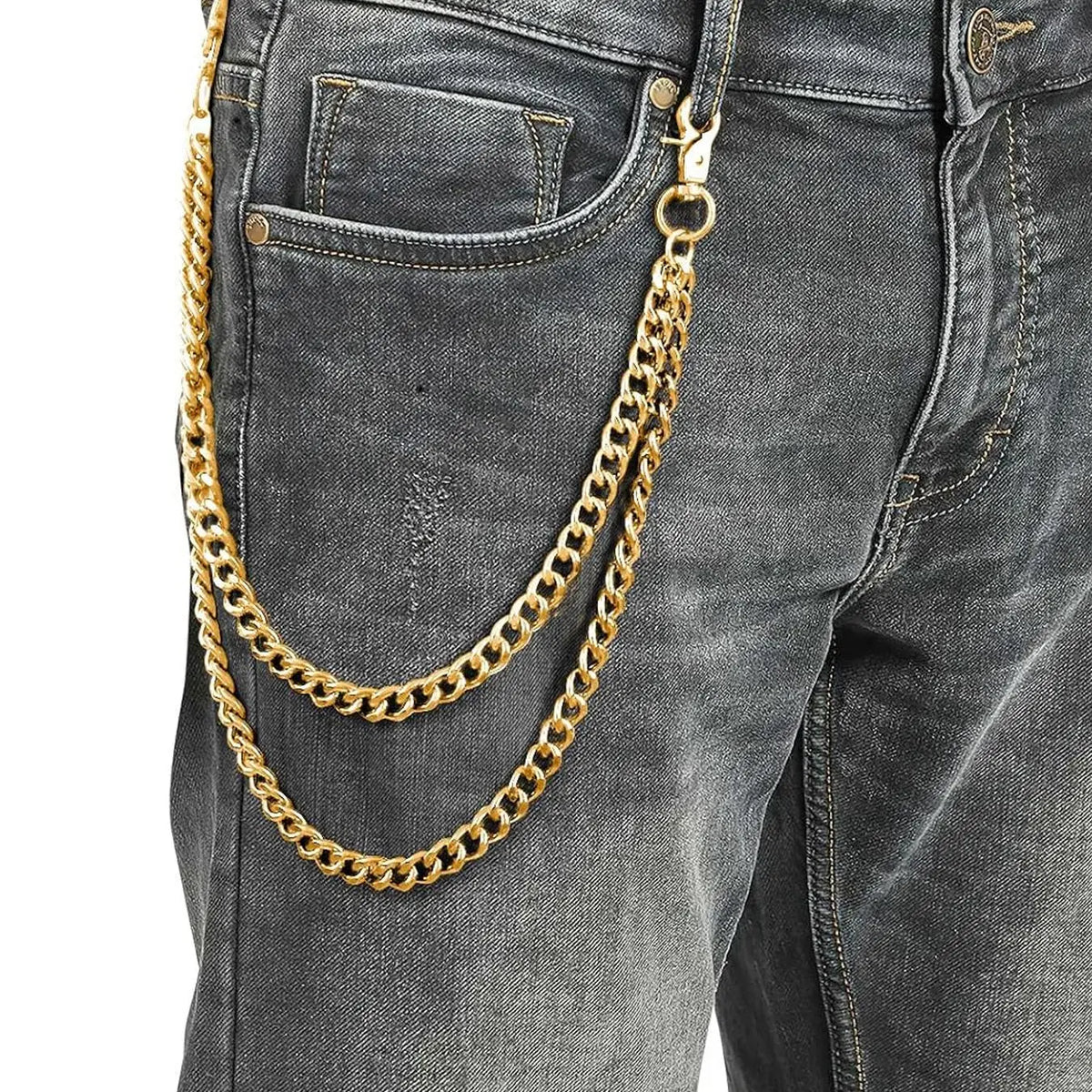 Fashion Chain Keychain, Multi-layer Pants Chain, Adjustable Waist Chain, Punk Rock Motorcycle Style Pants Jeans Chain, Fashion Accessories for Men & Women
