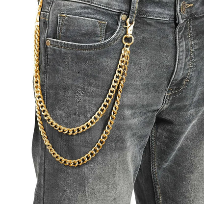 Fashion Chain Keychain, Multi-layer Pants Chain, Adjustable Waist Chain, Punk Rock Motorcycle Style Pants Jeans Chain, Fashion Accessories for Men & Women