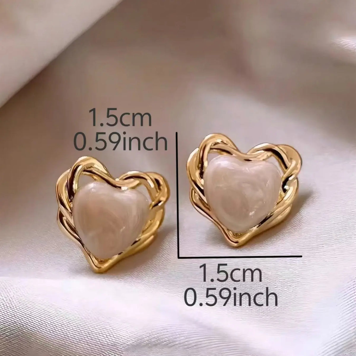 Vintage Round Faux Pearl Shell Drop Heart Shape Earrings, 4 Pairs/set, Earring Pack, Earring Stacking Set, French Style Design, Ideal for Everyday & Special Occasions, Versatile Accessory, Exquisite Jewelry Gift, Earring Stacks