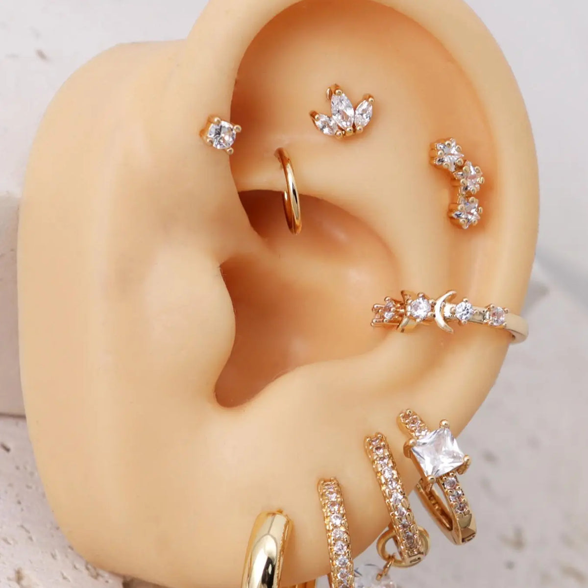 Star & Moon Design Earrings Set, Earring Stack, Fashionable Earrings for Women & Girls, Casual Jewelry for Party, Daily Clothing Decor, Trendy All-match & Exquisite Jewelry for Gift, Earring Stacking Set, Ear Accessories