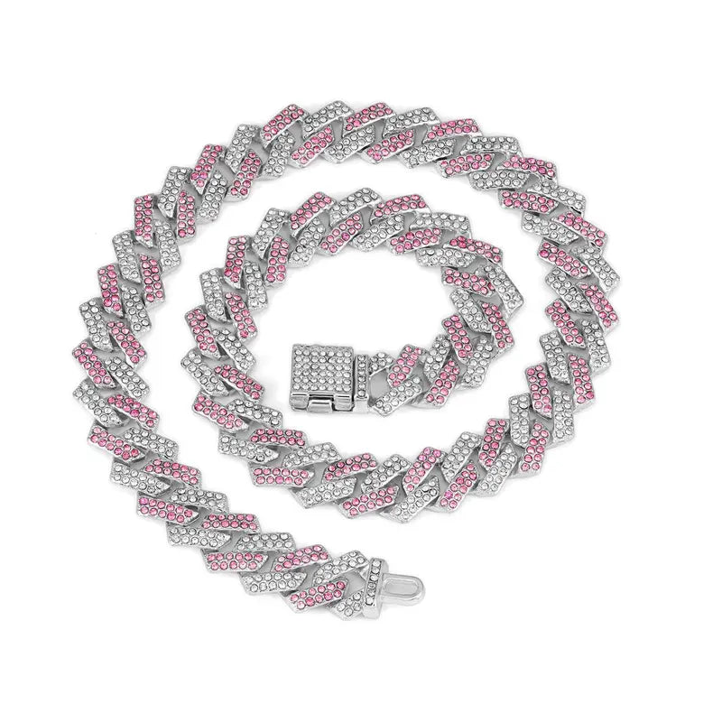Necklaces for Men, 14mm Cuban Chain Necklace and Bracelet Set (with box), 2025 Men's Accessories Combination, Chains for Men