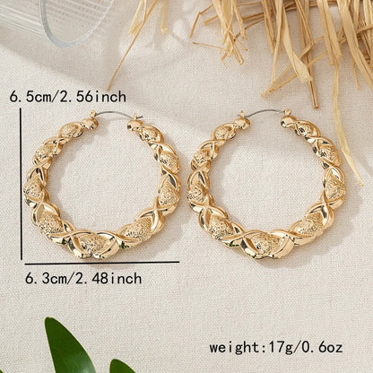 New Punk Hollow Circle Earrings, Exaggerated Creative Design, Fashion Bohemian Style, Women's Ear Jewelry, Animal Print Earrings, Statement Earrings, Ear Accessories