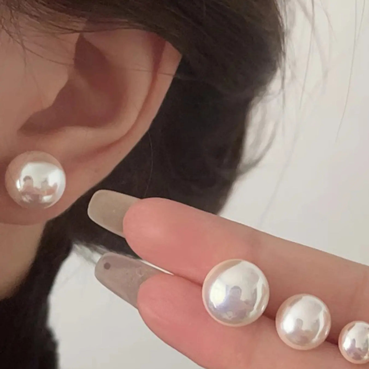 Trendy 6-Piece Set High-Quality Artificial Round Pearl Earrings, Dangle Earrings Set, Versatile Jewelry for Wedding & Daily Wear, Accessories, Perfect Gift, Fashionable Jewelry, Fashion Earrings Set, Stacked Earrings Set