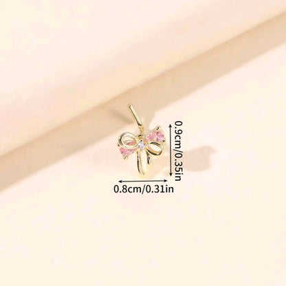 Elegant Butterfly Nose Pin/nose Ring, Rhinestone Decorated, Stainless Steel Chain, All-Season Fashion Accessory, Body Jewelry Accessory, Nose Piercing Jewelry, Body Jewellery