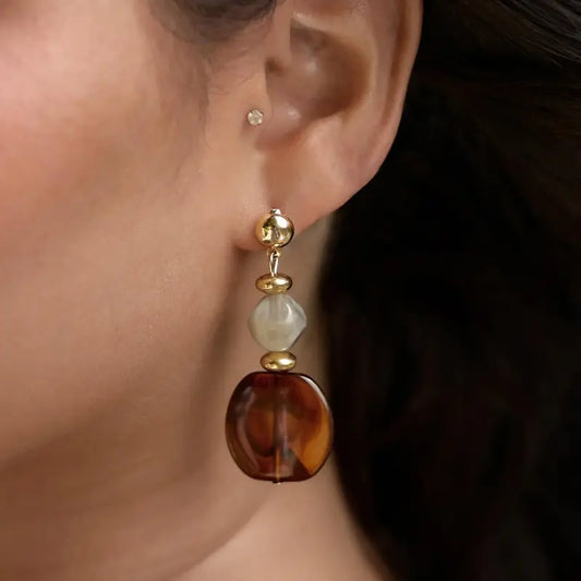 BloomChic Multi-Color Stone Drop Earrings