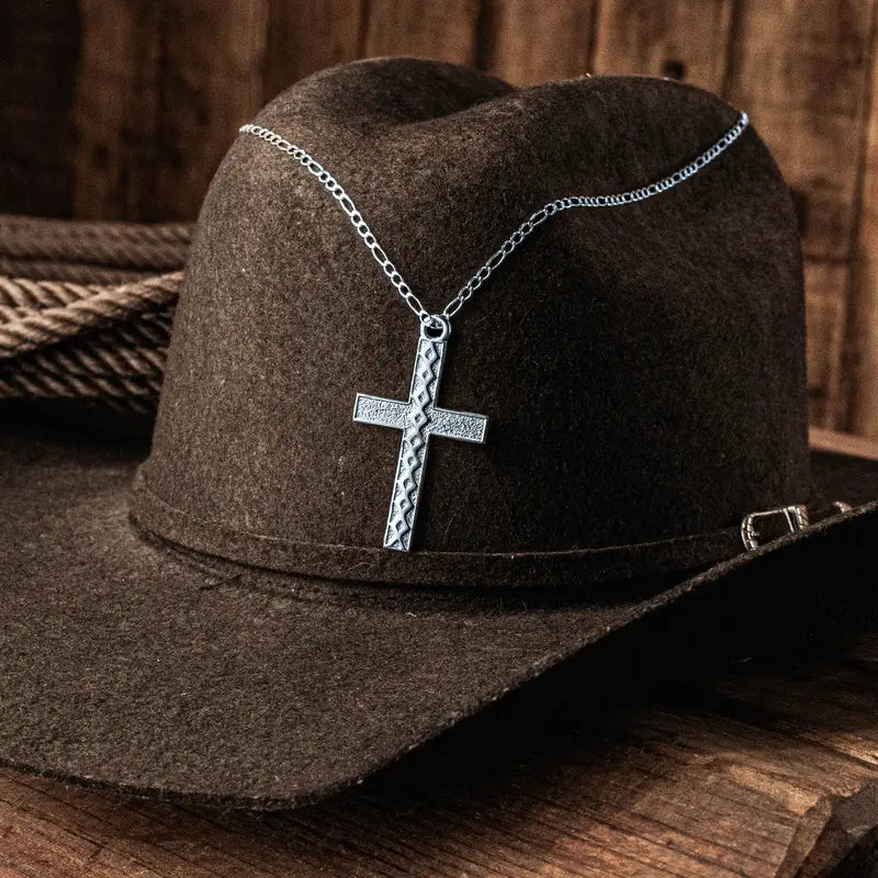 Men's Western-Inspired Jewelry Set - 2-Piece Accessories Set with Cross Pendant, Men's Jewelry for Western Style Looks