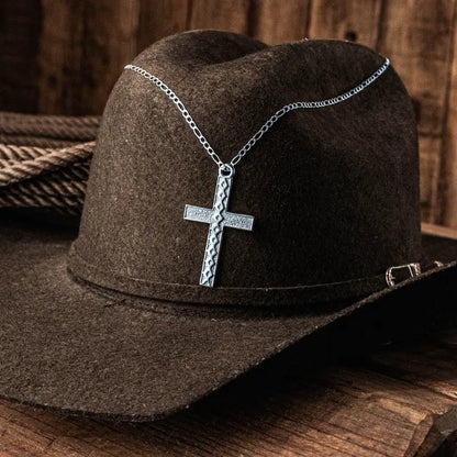 Men's Western-Inspired Jewelry Set - 2-Piece Accessories Set with Cross Pendant, Men's Jewelry for Western Style Looks