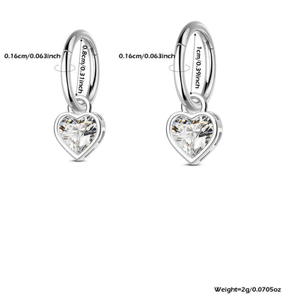 Hypoallergenic Clicker Belly Button Ring, 14G Heart Dangle Belly Navel Ring for Women, Surgical Steel Navel Belly Button Piercing Jewelry, Cute Belly Button Rings