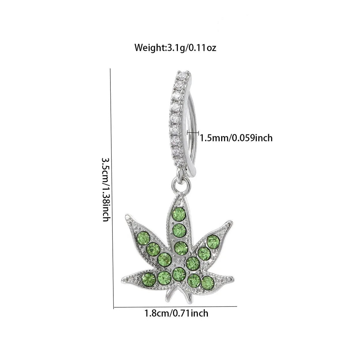 2024 New Stylish Leaf Rhinestone Belly Button Rings, Women Belly Piercing, Simple Personalized Body Jewelry, Body Jewellery, Classic Belly Button Piercing, Navel Piercing Jewelry, Fashion Accessories for Daily Wear