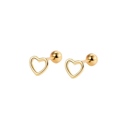 Elegant Heart-Shaped Earrings for Women, Minimalist Design, Perfect for Daily Wear, Office Style, Versatile Jewelry Accessory