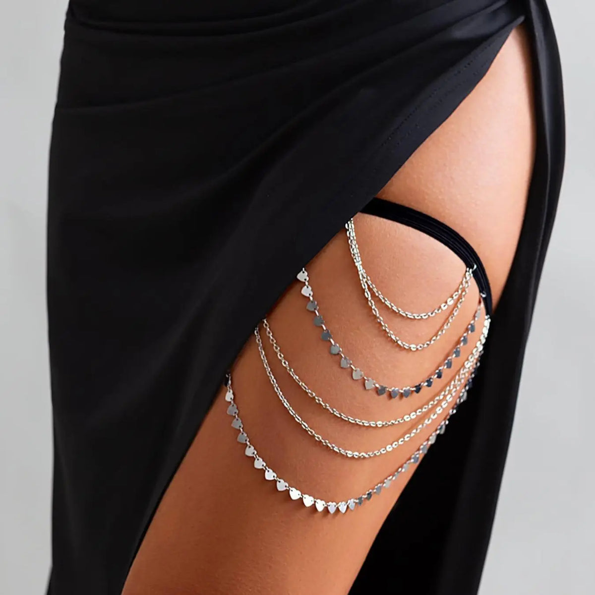 Women's Layered Chain Thigh Chain, Fashion Body Jewelry for Party, Trendy Jewelry for Birthday Gift