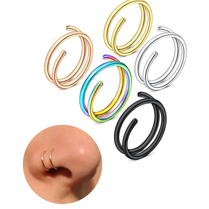 Stainless Steel Nose Ring Set, Durable Nose Piercing Jewelry, Fashion Body Jewelry, Premium Material, Ideal for Daily Wear, Perfect Gift, Nose Rings Set