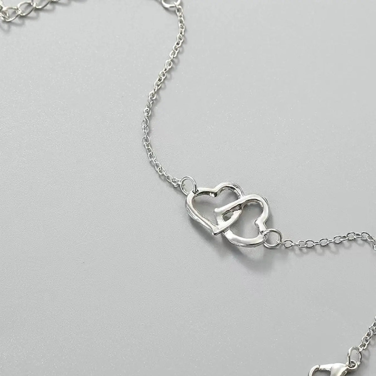 Mother's Day Gift Rhinestone Decor Hollow Out Heart Design Jewelry Set, Elegant Necklace & Bracelet & Earrings & Ring Set, Fashion Exquisite Matching Jewelry Set for Women's Gift, Valentine's, Jewellery Gift Set, Necklaces Earrings Set