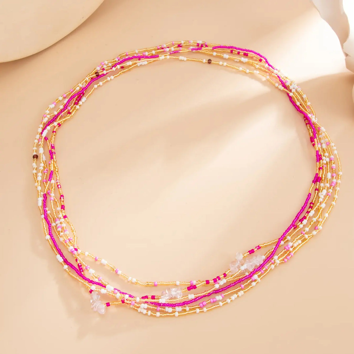 6-Piece Bohemian Colorful Beaded Stretch Body Chain Set, Women's Chic Body Jewelry Accessory Fashion Accessories for Daily Wear, Parties, Holidays, Beach, Vacation, Waistchain, Waist Bead Bundle