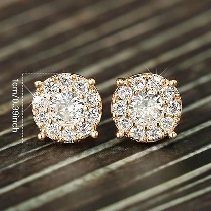 Minimalist Temperament Square Shaped rhinestones Decor Stud Earrings, Shining Earrings, Copper Earrings, Fashionable Jewelry for Women & Men, Trendy All-match & Exquisite Jewelry for Birthday Gift, High Quality Earrings, Square Rhinestone Studs