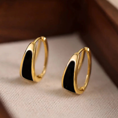 Women's Elegant Hoop Earrings, Minimalist Earrings, Fashionable Earrings, Simple Geometric Fashion Design, Perfect for Daily Wear & Parties, All-Season Accessory, Fashionable Jewelry Accessories, Circular Hoop Earrings