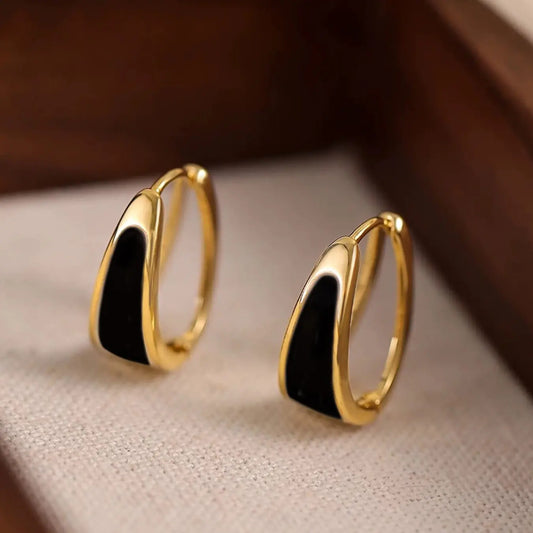 Women's Elegant Hoop Earrings, Minimalist Earrings, Fashionable Earrings, Simple Geometric Fashion Design, Perfect for Daily Wear & Parties, All-Season Accessory, Fashionable Jewelry Accessories, Circular Hoop Earrings