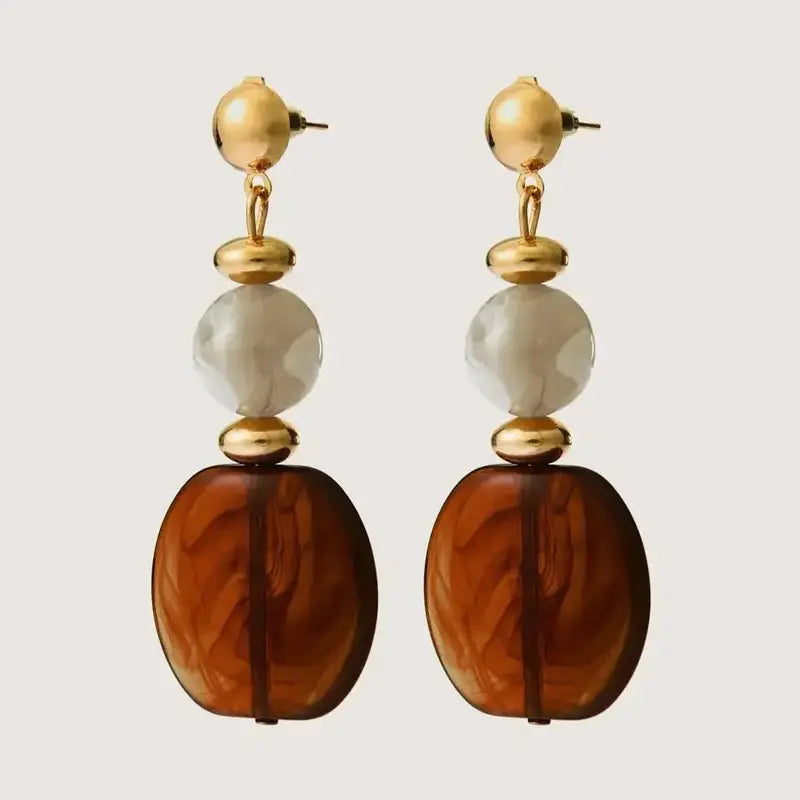 BloomChic Multi-Color Stone Drop Earrings