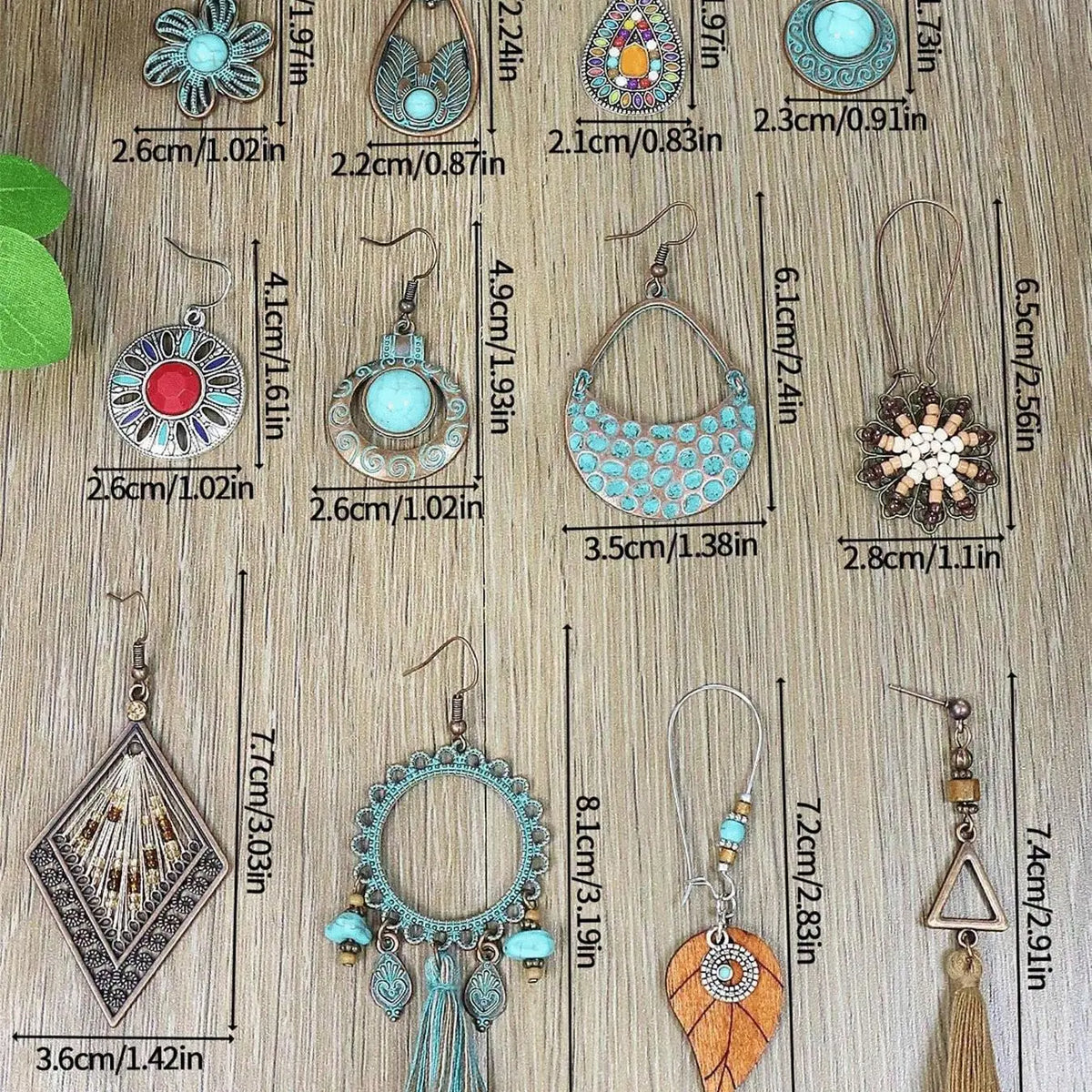 12 Pairs Boho Hollow-Out Leaf & Vintage Shell Design Dangle Earrings for Women, Statement Fashion Jewelry, Trendy Unique Dangling Earrings