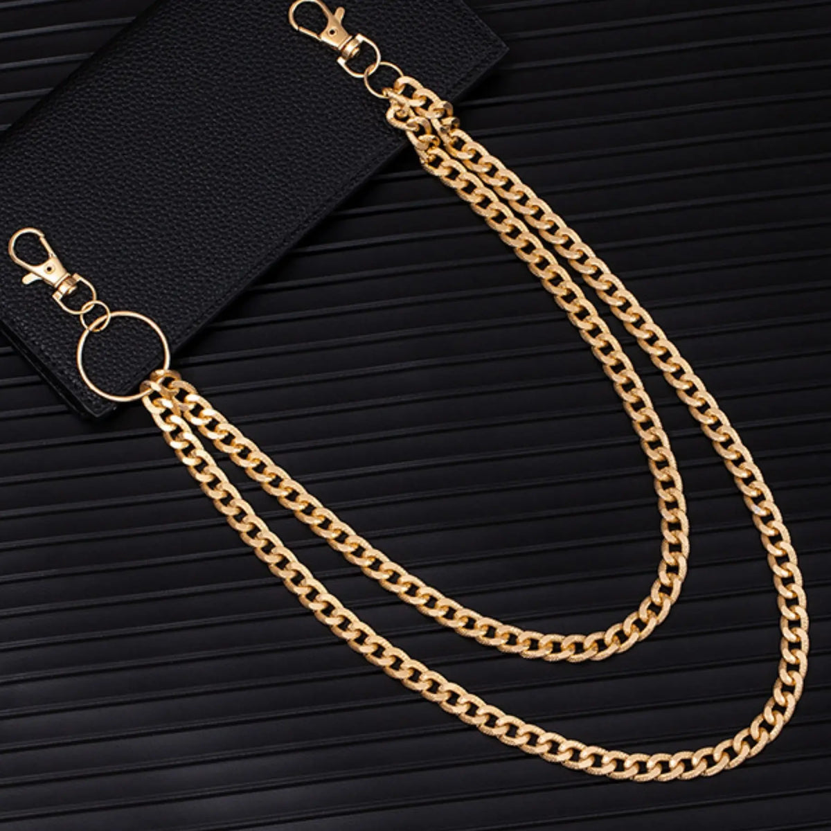 Men's Double Layer Pants Chain, Casual Pants Chain for Jeans Trousers, Pants Chain for Party, Daily Clothing Decor, Pants Chain for Gift, Adjustable Waist Chain, Waist Chain Accessory, Body Jewelry