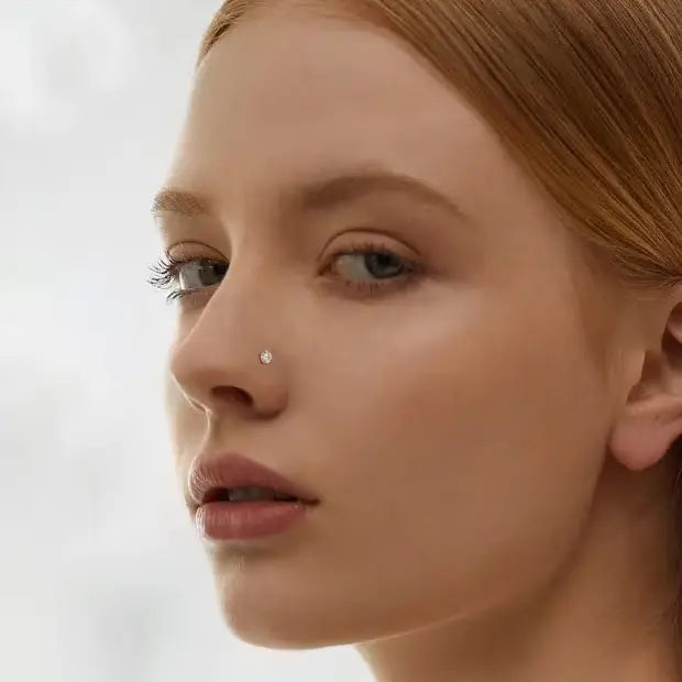 6pcs Sets Nose Ring Stud 20g 2-3mm Round Nose Stud Piercing Jewelry S Shaped Screw