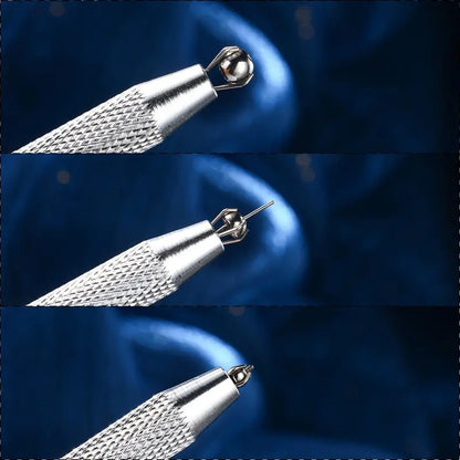 Oufer Push-in Style Quad Prong Bead Ball Holder, Body Jewelry Changer Kit 14/16G/18G/20G  for youer for Nose Piercing, Ear Piercing 6.4cm Stainless Steel Geometric Piercing Grabber Tool for Changing Jewelry, Piercing Tools For Jewelry Chnaging