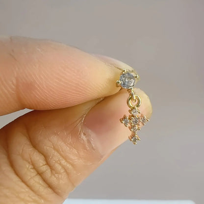 Women's Geometric Stainless Steel Nose Ring Jewelry, Body Jewelry, Daily Wear & Gift Suitable, Cute Design, All Season Accessory, Nose Piercing Jewelry, Body Jewellery